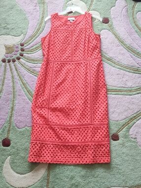 Lands End Cotton Eyelet Summer Dress